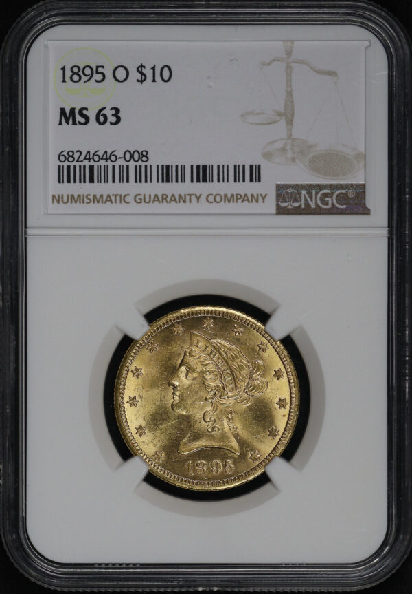 Obverse of this 1895-O Liberty Head $10 NGC MS-63