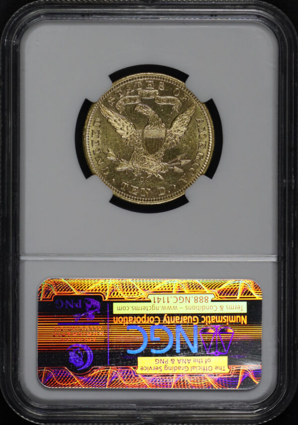 Reverse of this 1897-O Liberty Head $10 NGC MS-61