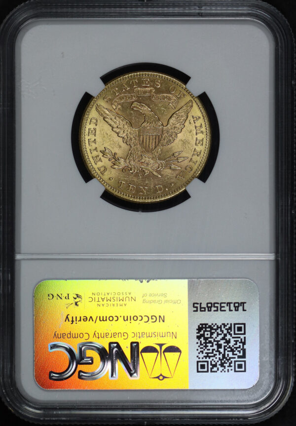 Reverse of this 1898-S Liberty Head $10 NGC MS-62