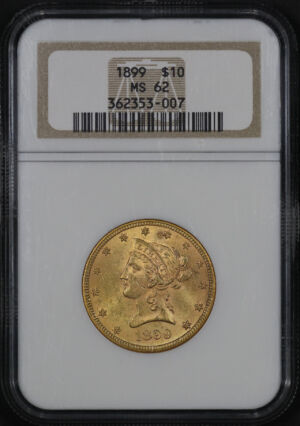 Obverse of this 1899 Liberty Head $10 NGC MS-62