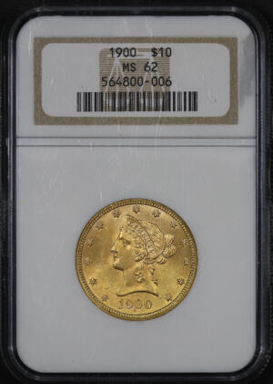 Obverse of this 1900 Liberty Head $10 NGC MS-62