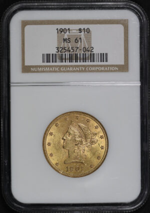 Obverse of this 1901 Liberty Head $10 NGC MS-61