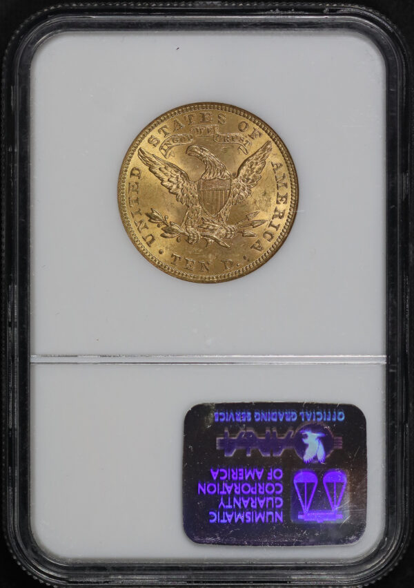 Reverse of this 1901 Liberty Head $10 NGC MS-61