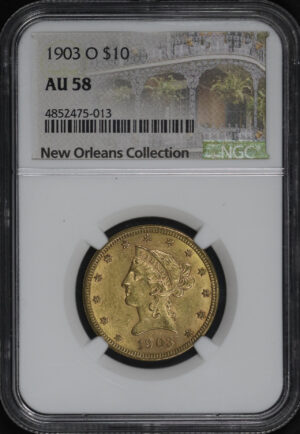Obverse of this 1903-O Liberty Head $10 NGC AU-58