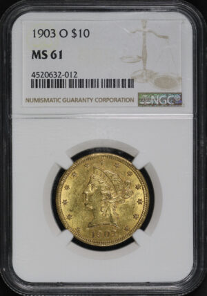 Obverse of this 1903-O Liberty Head $10 NGC MS-61