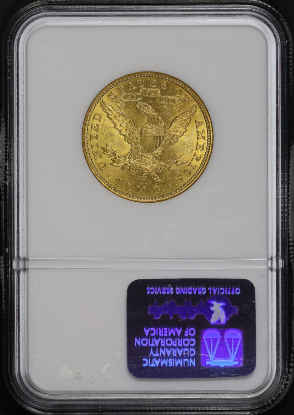 Reverse of this 1907 Liberty Head $10 NGC MS-63