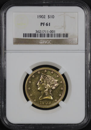 Obverse of this 1902 Liberty Head $10 NGC PF-61
