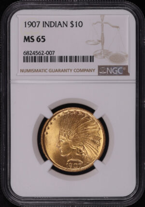 Obverse of this 1907 Indian $10 NGC MS-65