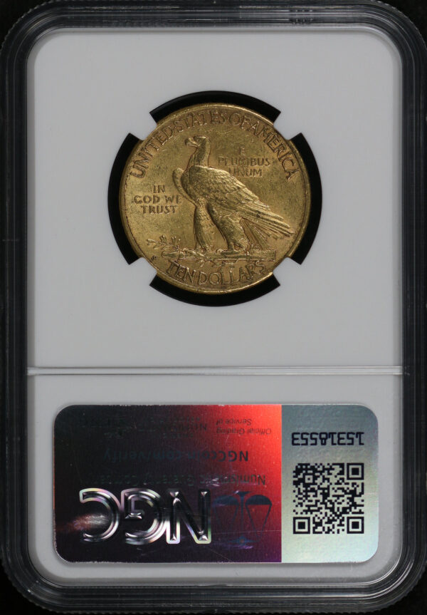 Reverse of this 1909-S Indian $10 Motto NGC AU-55