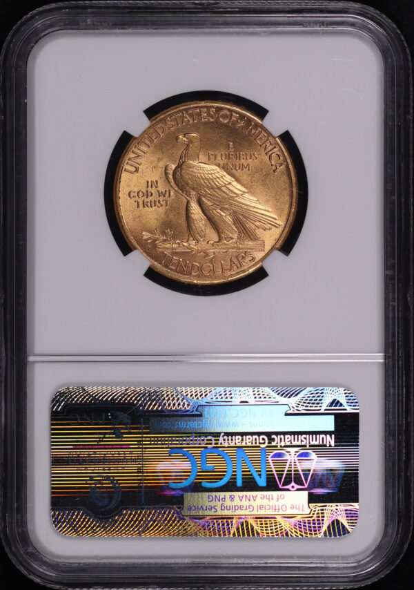 Reverse of this 1909-S Indian $10 Motto NGC MS-63