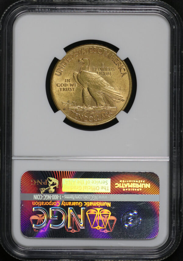 Reverse of this 1910-S Indian $10 Motto NGC AU-55