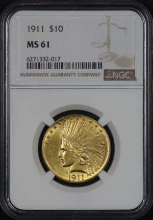 Obverse of this 1911 Indian $10 Motto NGC MS-61