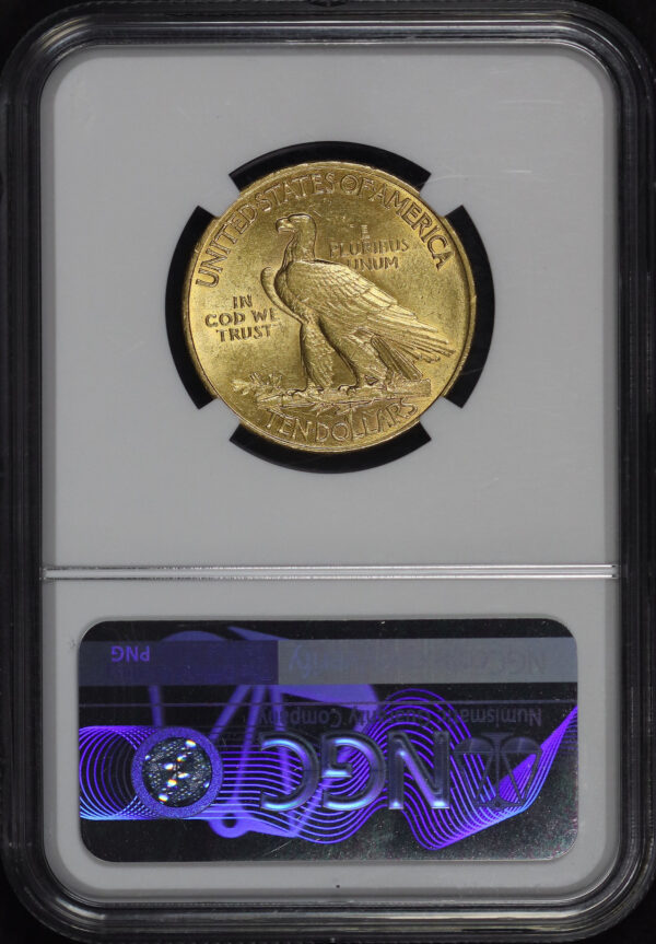 Reverse of this 1911 Indian $10 Motto NGC MS-61