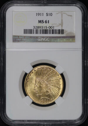 Obverse of this 1911 Indian $10 Motto NGC MS-61