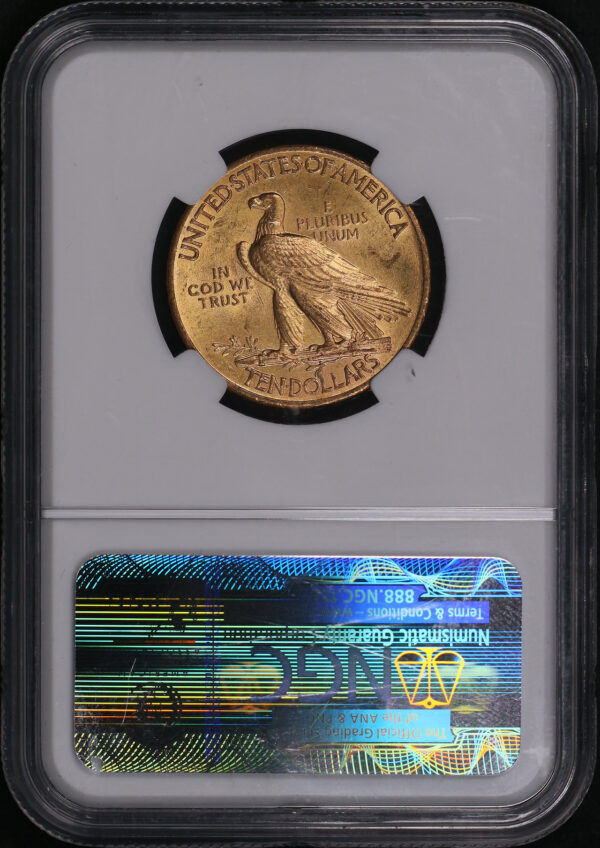 Reverse of this 1911 Indian $10 Motto NGC MS-63