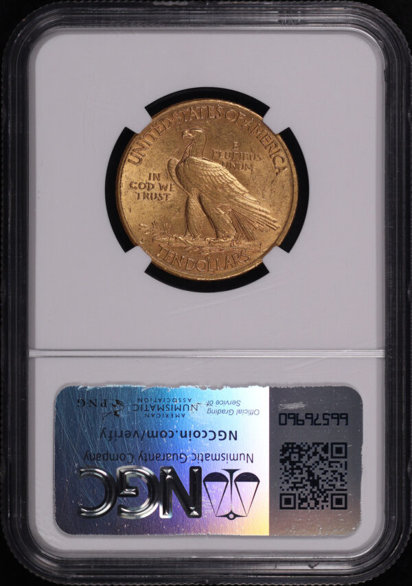 Reverse of this 1911-S Indian $10 Motto NGC MS-61