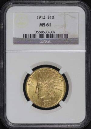 Obverse of this 1912 Indian $10 Motto NGC MS-61