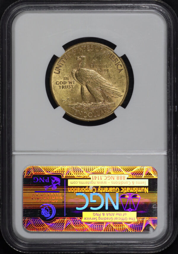 Reverse of this 1912 Indian $10 Motto NGC MS-61
