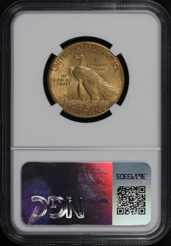 Reverse of this 1912-S Indian $10 Motto NGC AU-58