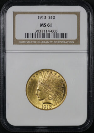 Obverse of this 1913 Indian $10 Motto NGC MS-61