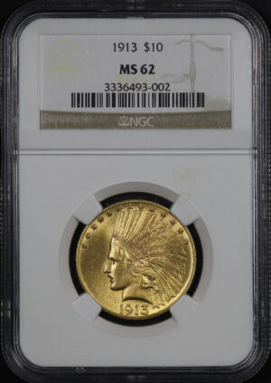 Obverse of this 1913 Indian $10 Motto NGC MS-62