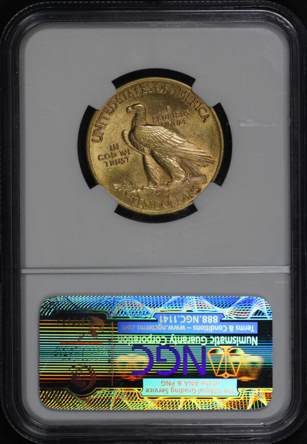 Reverse of this 1913 Indian $10 Motto NGC MS-62
