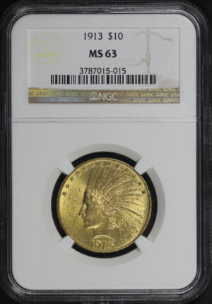 Obverse of this 1913 Indian $10 Motto NGC MS-63