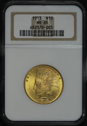 Obverse of this 1913 Indian $10 Motto NGC MS-65