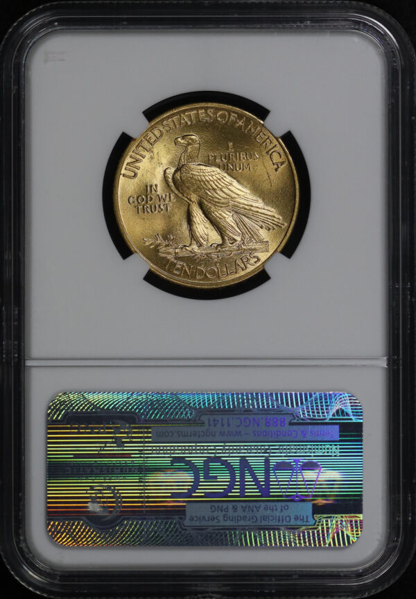 Reverse of this 1914 Indian $10 Motto NGC MS-65