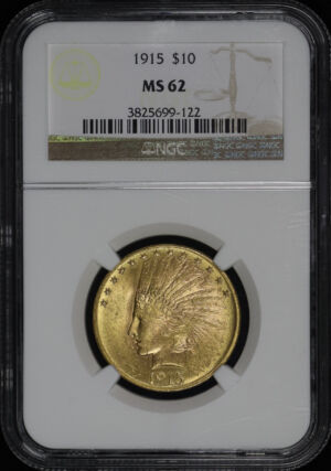 Obverse of this 1915 Indian $10 Motto NGC MS-62