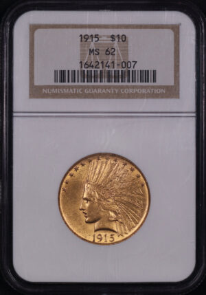 Obverse of this 1915 Indian $10 Motto NGC MS-62
