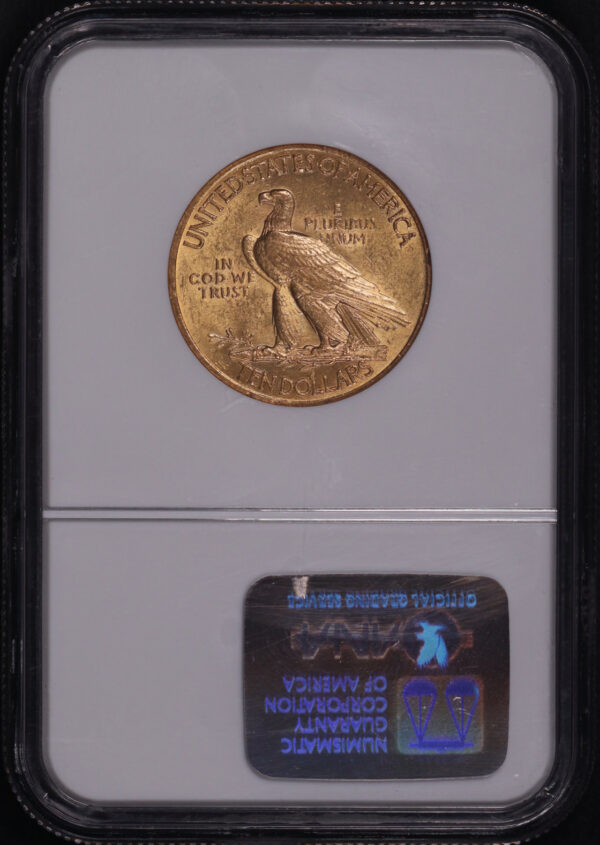 Reverse of this 1915 Indian $10 Motto NGC MS-62