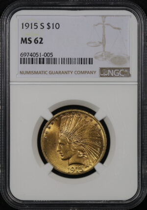 Obverse of this 1915-S Indian $10 Motto NGC MS-62