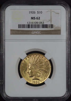 Obverse of this 1926 Indian $10 Motto NGC MS-62