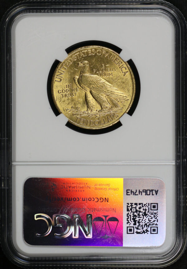 Reverse of this 1926 Indian $10 Motto NGC MS-62