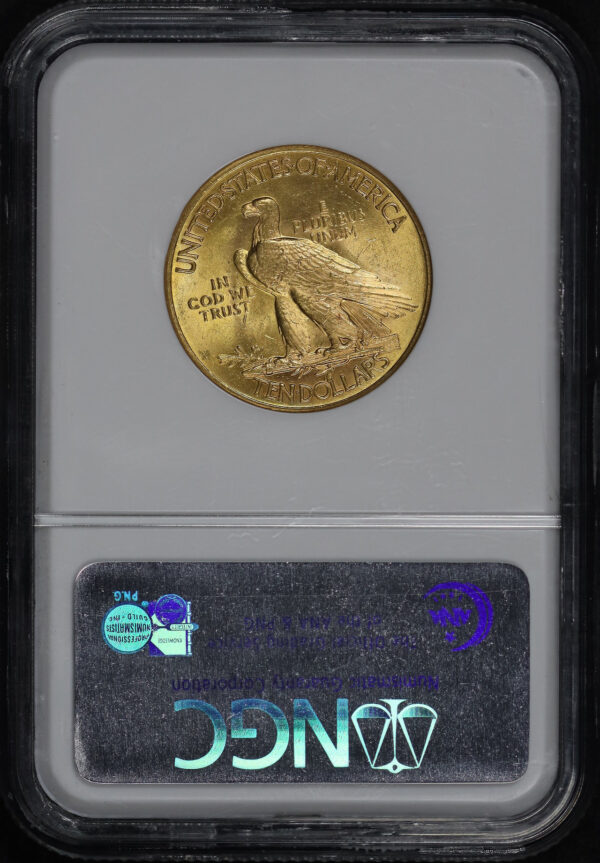 Reverse of this 1926 Indian $10 Motto NGC MS-62