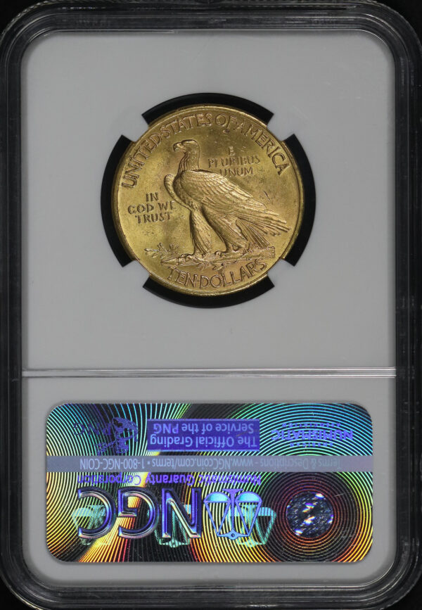 Reverse of this 1926 Indian $10 Motto NGC MS-63