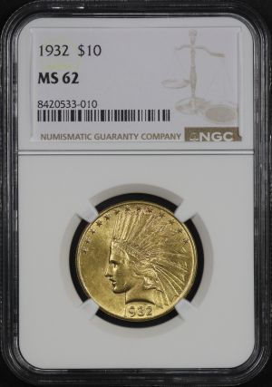 Obverse of this 1932 Indian $10 Motto NGC MS-62