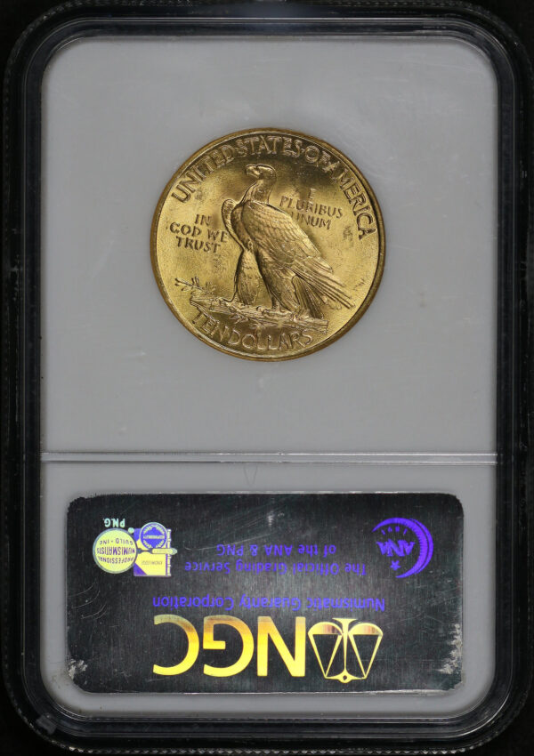 Reverse of this 1932 Indian $10 Motto NGC MS-62