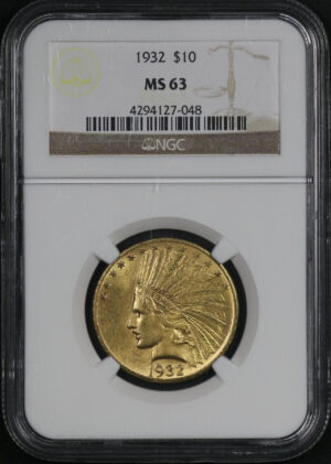 Obverse of this 1932 Indian $10 Motto NGC MS-63