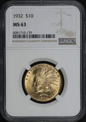 Obverse of this 1932 Indian $10 Motto NGC MS-63
