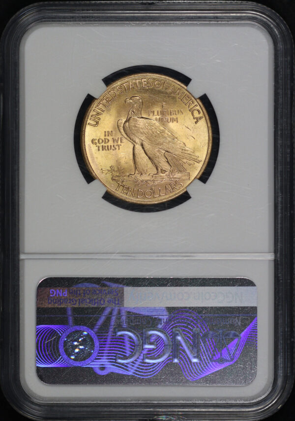 Reverse of this 1932 Indian $10 Motto NGC MS-63