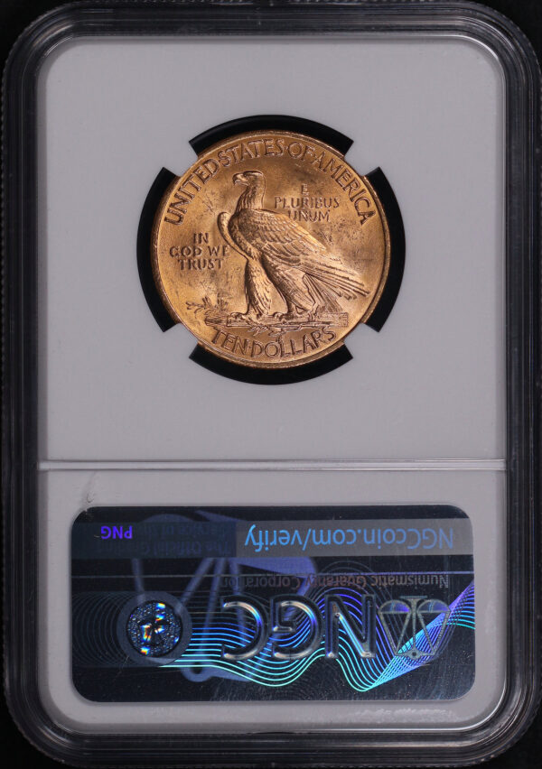 Reverse of this 1932 Indian $10 Motto NGC MS-64