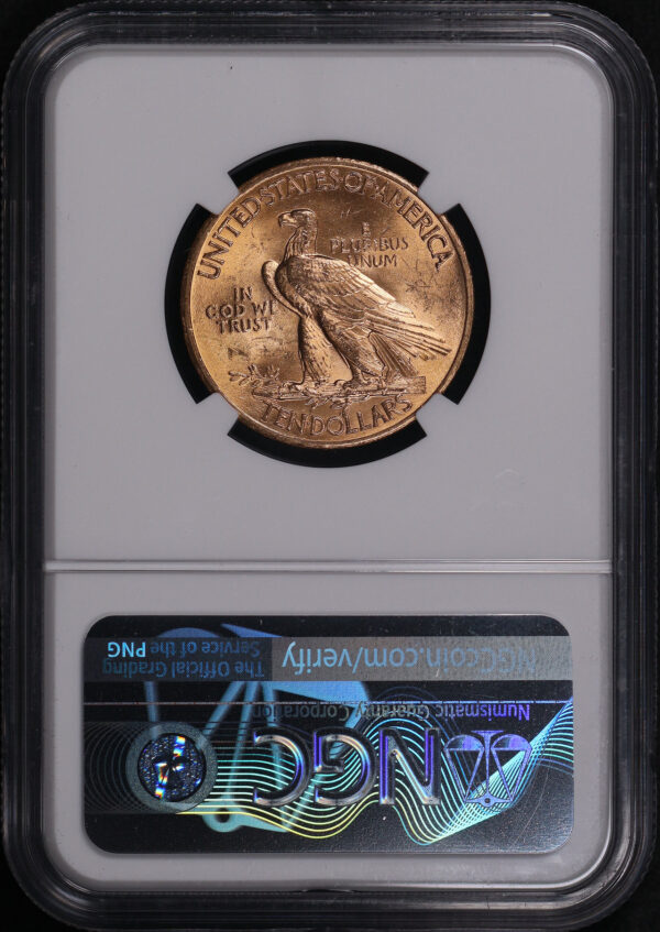Reverse of this 1932 Indian $10 Motto NGC MS-64