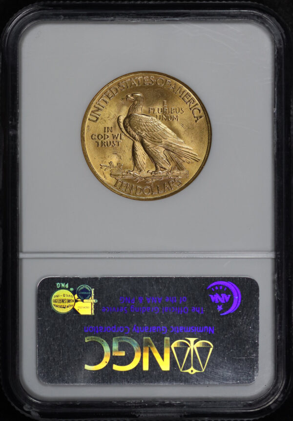 Reverse of this 1932 Indian $10 Motto NGC MS-65 CAC