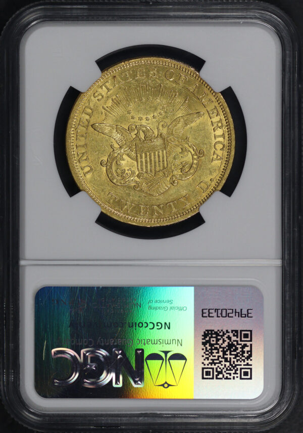 Reverse of this 1850 Liberty Head $20 Type 1 NGC AU-58