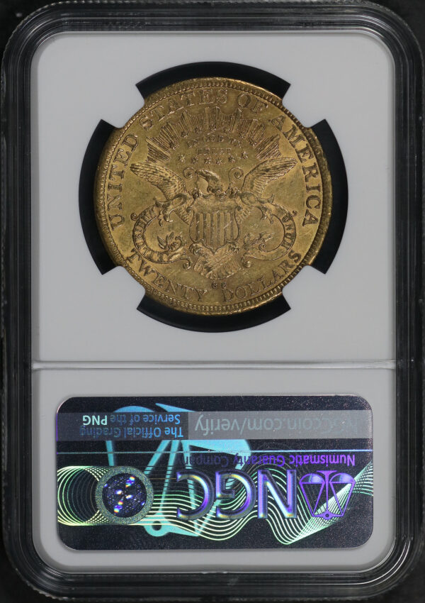 Gallery image of this 1878-CC Liberty Head $20 Type 3 NGC AU-58