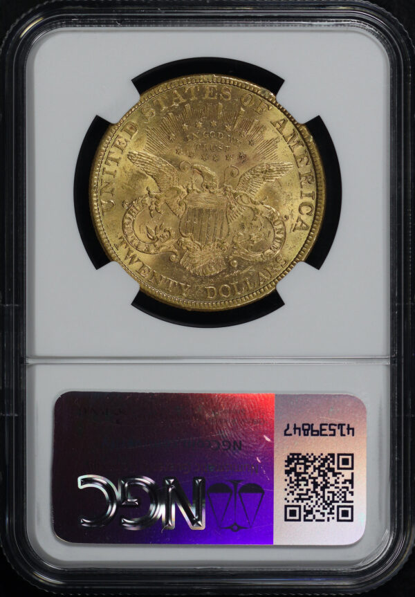 Reverse of this 1880 Liberty Head $20 Type 3 NGC MS-60