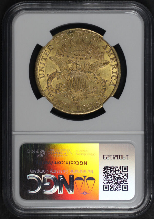 Reverse of this 1883-CC Liberty Head $20 Type 3 NGC MS-61