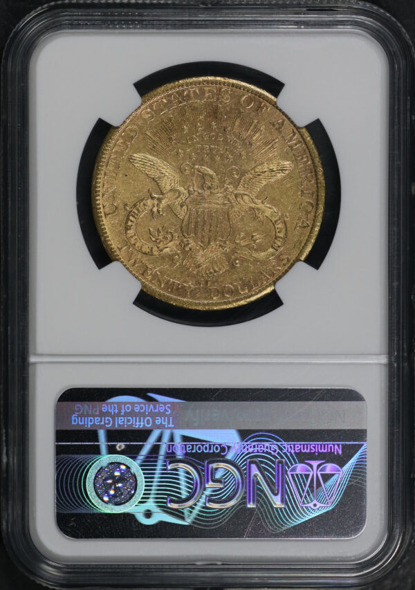 Reverse of this 1889-CC Liberty Head $20 Type 3 NGC MS-61